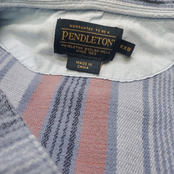 Pendleton Women’s 100% Cotton Surf Pullover Striped XXS Hoodie Hood Pocket - Picture 5 of 14